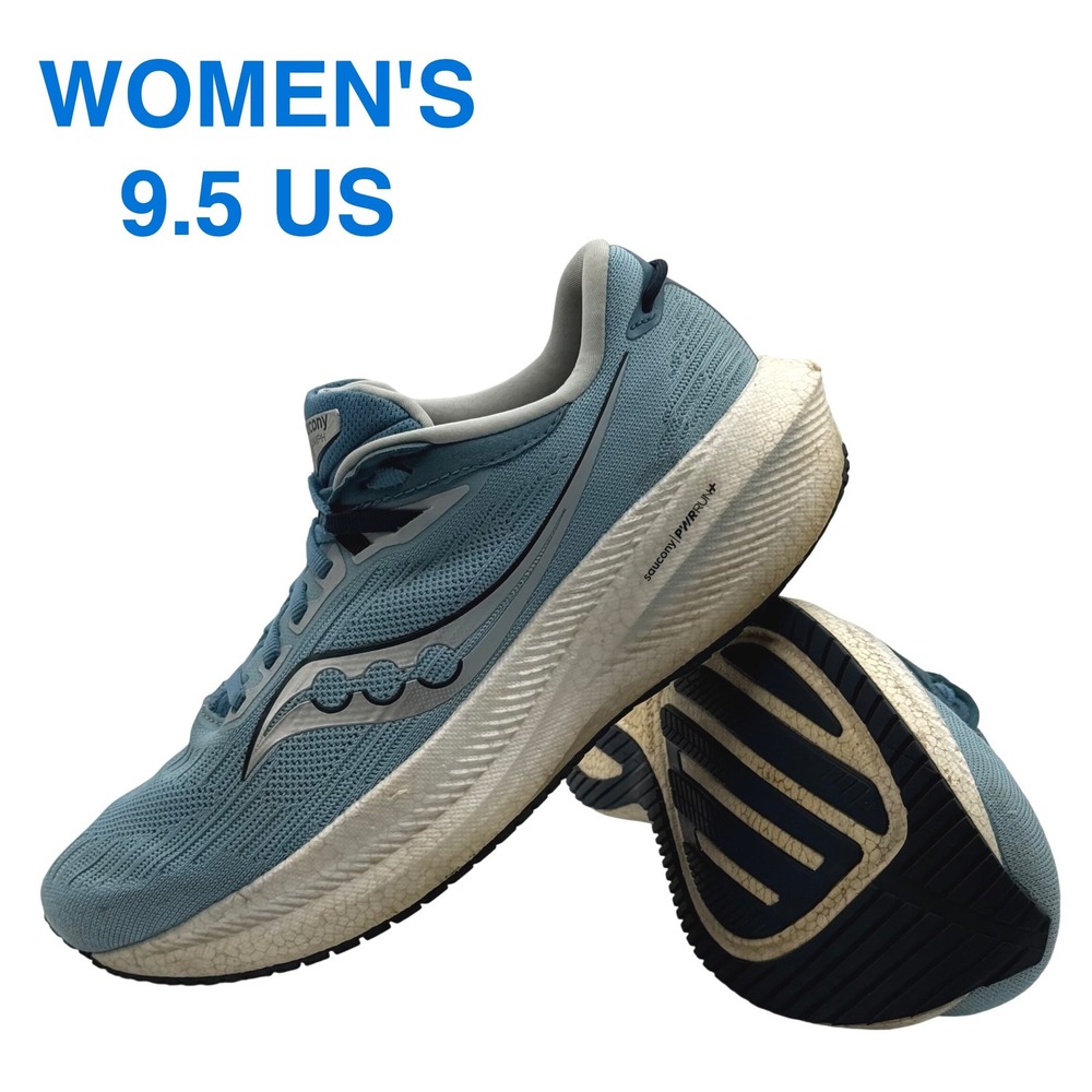 Saucony Triumph 21 Womens Running Shoes‎ Light Blue Silver S10881-115 Size 9.5